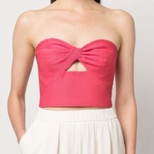Emporio Armani Twist Detail Strapless Top